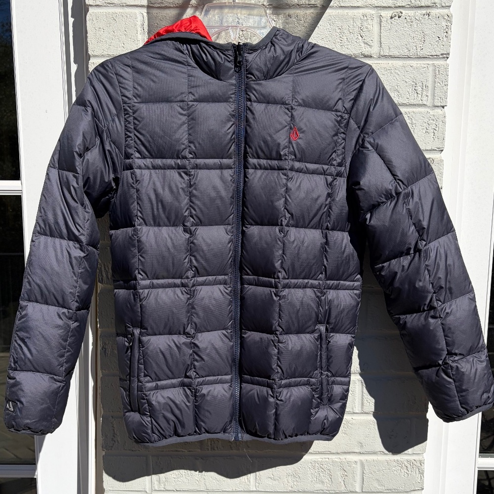 Volcom Hooded Puff Puff Jacket Black youth XL